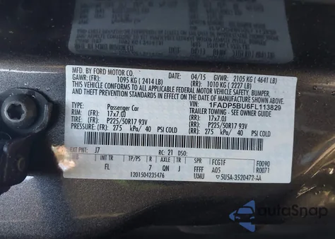 2015 Ford C-Max Hybrid Sel from USA, damaged, VIN 1FADP5BU6FL113829